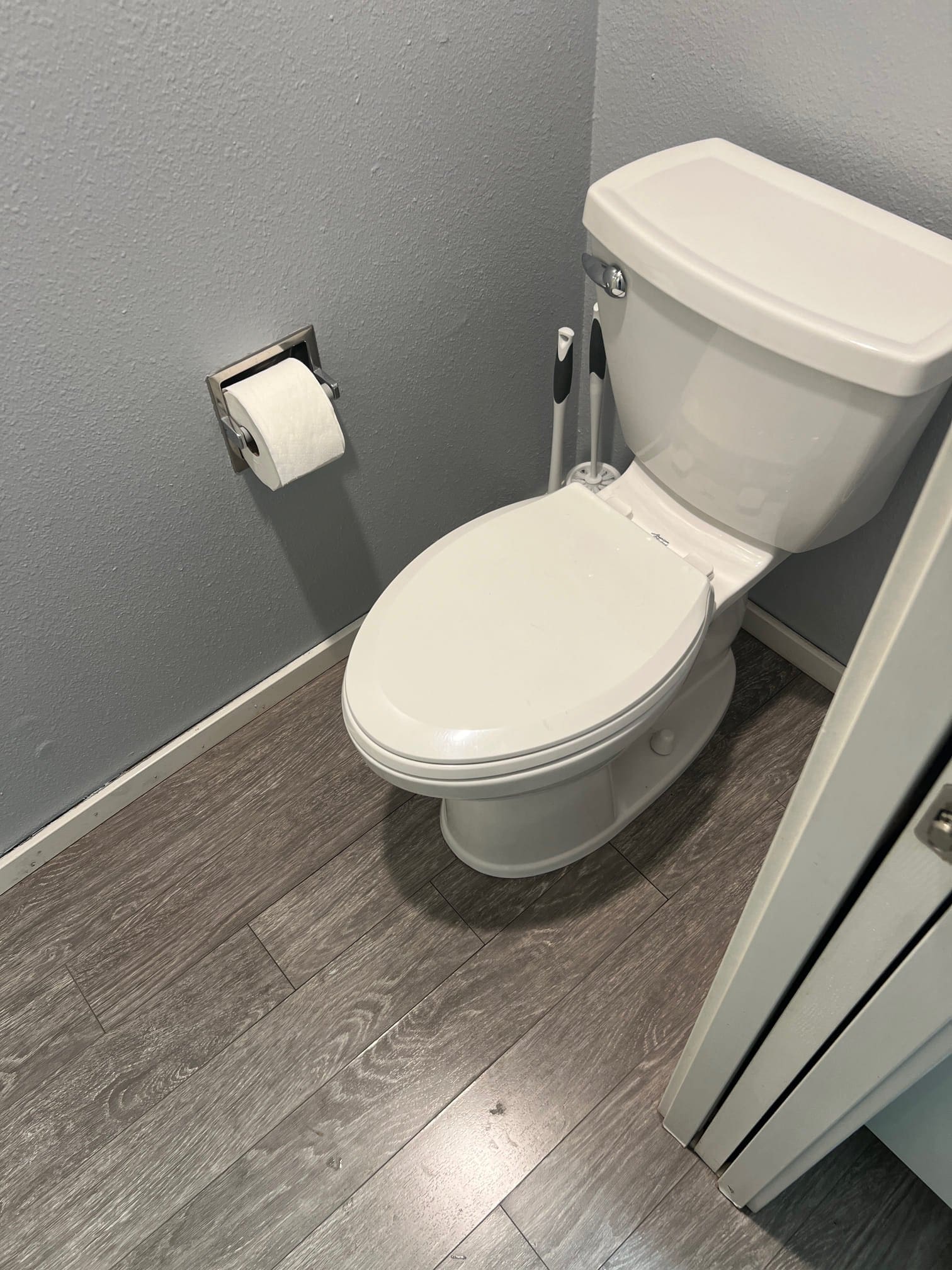 Toilet in a home bathroom